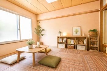 琉球畳の和室です。CGで家具等設置したイメージです、掲載の画像は現況優先します。