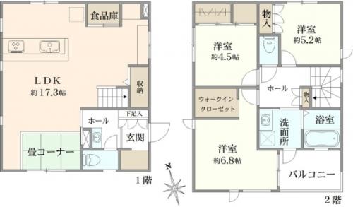 家族で過ごす空間と家事動線にこだわりが詰まった間取りです。