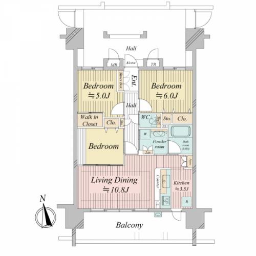 分譲時の間取りです！和室は洋室へ変更予定！