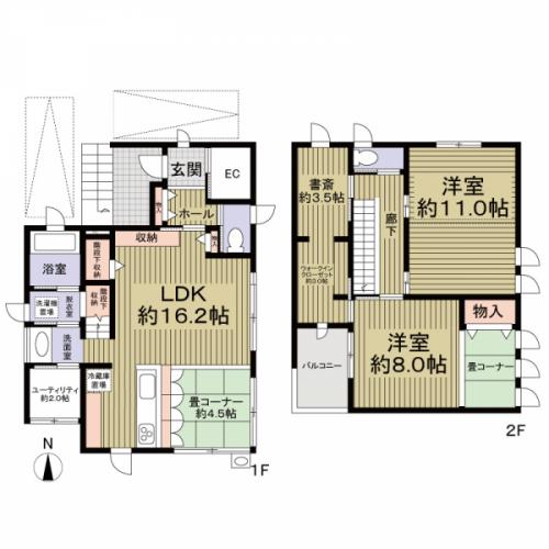 住友林業株式会社施工の家　　2016年3月建築。　2LDK＋3S（納戸）