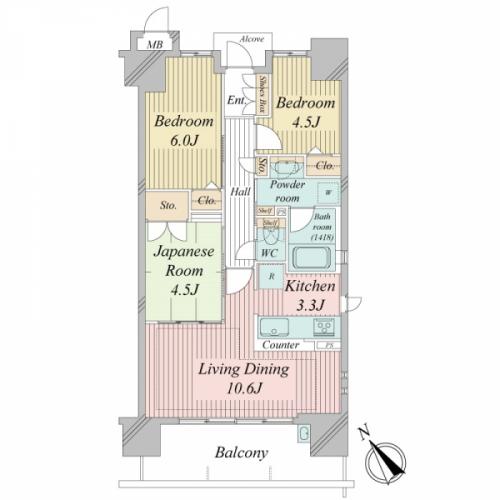 間取り図面です！南西向き角部屋住戸でございます！