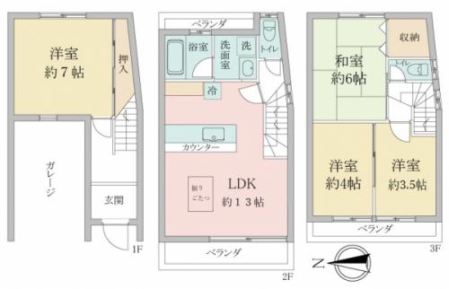 ４ＬＤＫ＋駐車スペース（車種による）