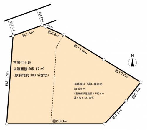 建築条件付き土地ではございません。