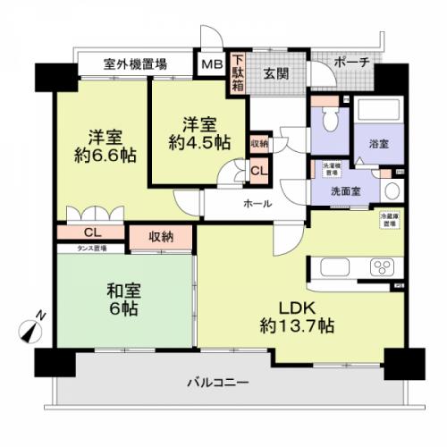 ３LDKタイプのお部屋