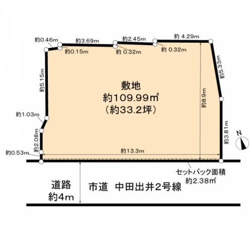 地形図（約33.2坪）