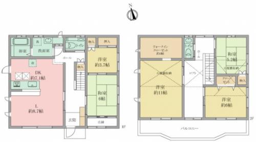 ５ＬＤＫ＋納戸＋小屋裏収納