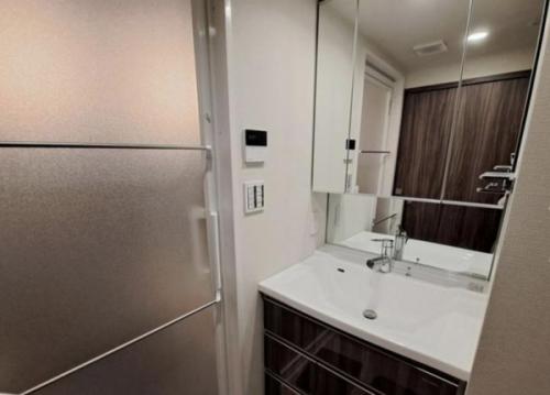 キャビネット付き洗面台があります