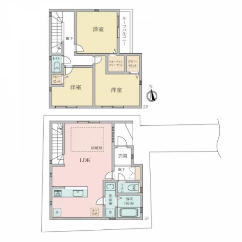 3LDKの間取です。