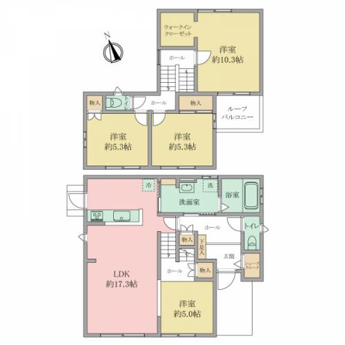 4LDK+WIC、価格4380万円、延床面積31坪、土地面積61坪