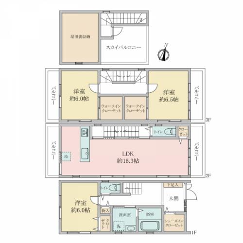 ３LDKの間取りです