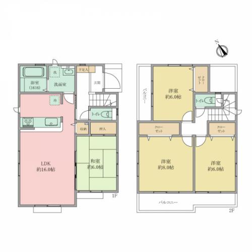 ４LDK（99.36ｍ2）各居室6帖以上、2面バルコニー