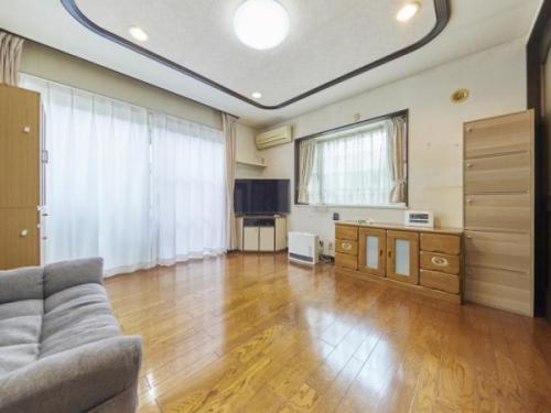 南に面したリビング空間でございます