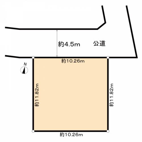 接道間口約10.2m 奥行約11.8m 接道間口約10.2m 奥行約11.8m