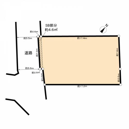 敷地面積約57坪になります