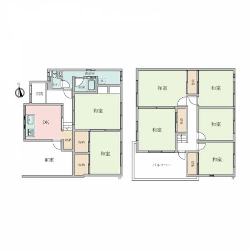 近鉄「高安」駅徒歩約11分、有効面積約73.61平米、間口約8.9ｍ、中古戸建！
