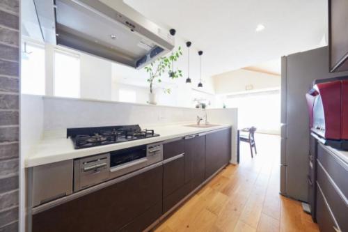 トクラスの対面ペニンシュラキッチン(食洗機、ビルトイン浄水器)