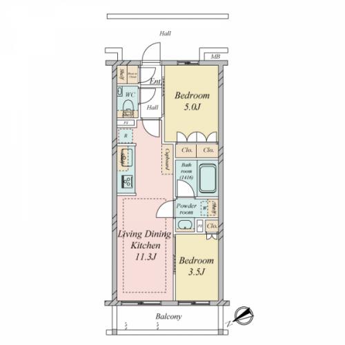 間取り　２ＬＤＫ