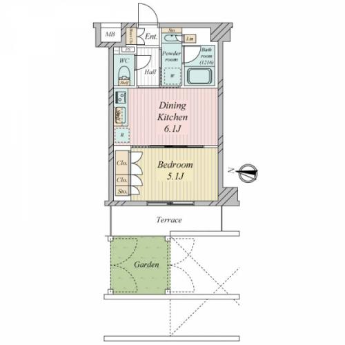 専用庭付き住戸です