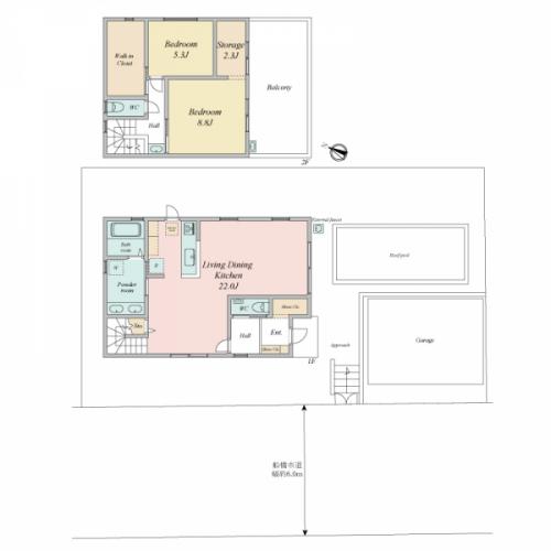 2LDK+書斎の間取りになります