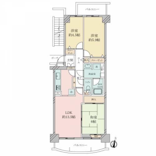 専有面積７３．５１平米