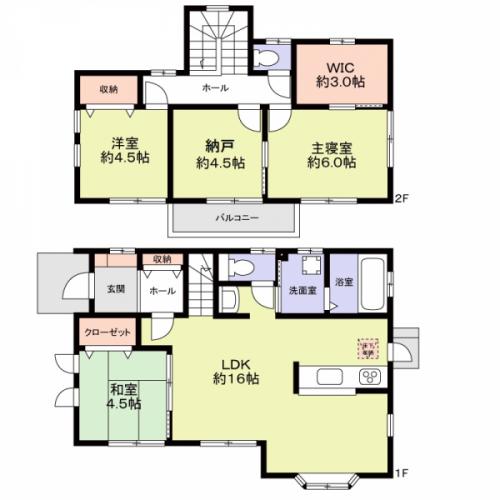 3LDK+Sの間取り！WICもございます！