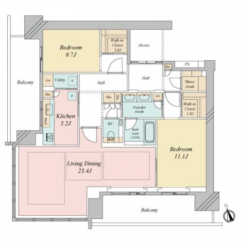 ２ＬＤＫ＋ＷＩＣ＋ＷＩＣ