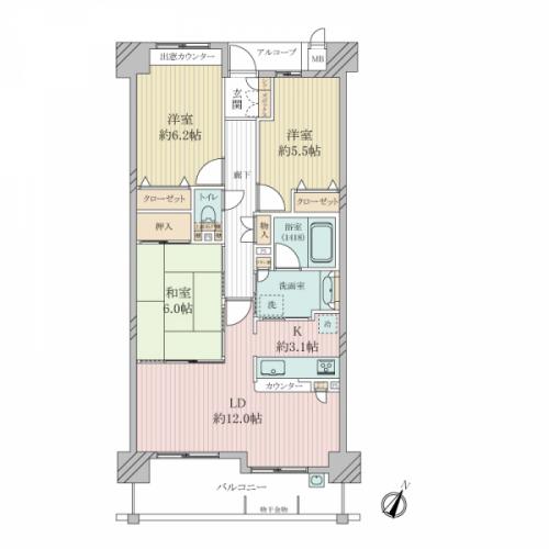 ■間取りは3LDKです。