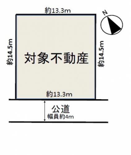 敷地図(現況測量前につき変更になる可能性があります。)