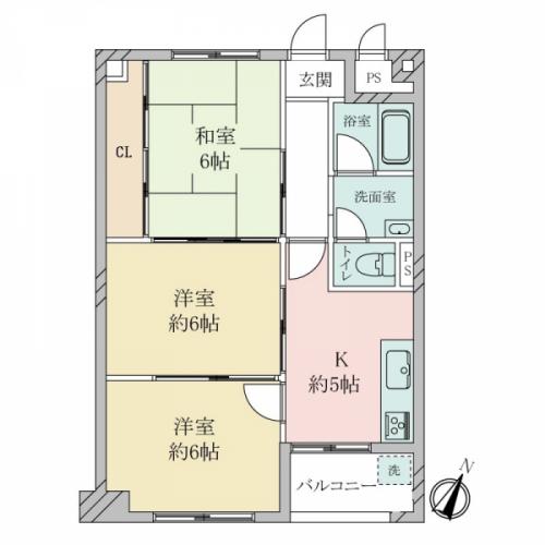 ～洋室2部屋、和室、システムキッチン～