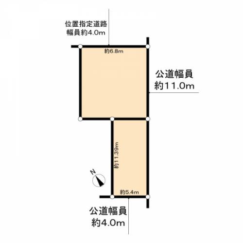北東側の土地です。 北東側の土地です。