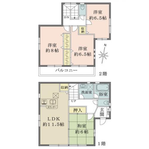 ４LDK　全室2面採光です。