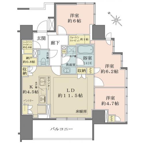 シューズインクローゼットや納戸、パントリー等の豊富な収納が魅力。