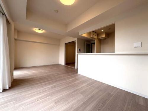 キッチンはカウンター付です。キッチンからもリビングを見ることができます。