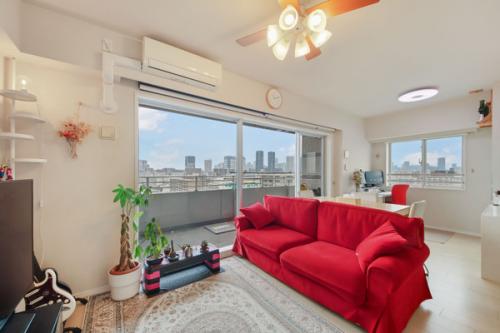 床暖房付き12.6帖のリビングダイニングキッチン