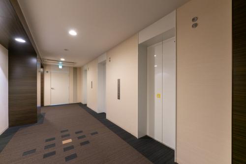 ホテルライクな内廊下設計です。