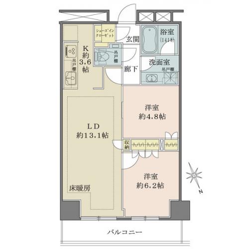 14階物件につき、眺望良好／シューズインクローゼット有り