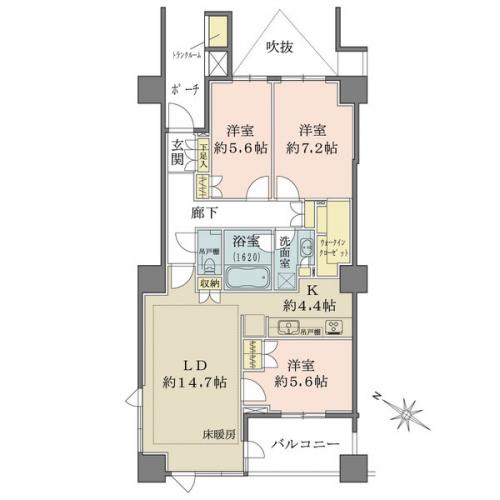 富士山が望める眺望です。
