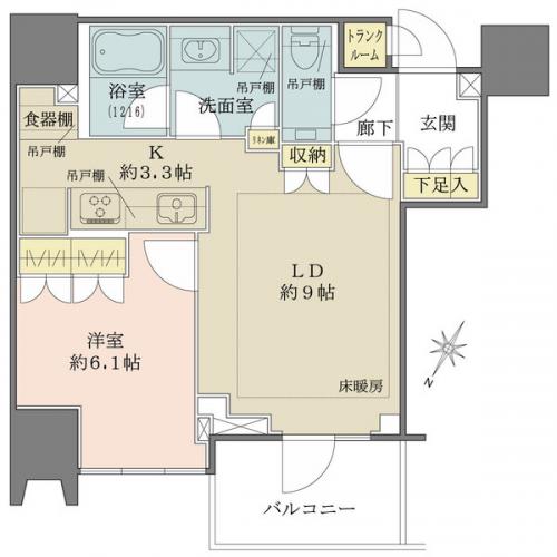 空室のお部屋ですので、お気軽にご内覧可能です。ぜひ、お問い合わせください。