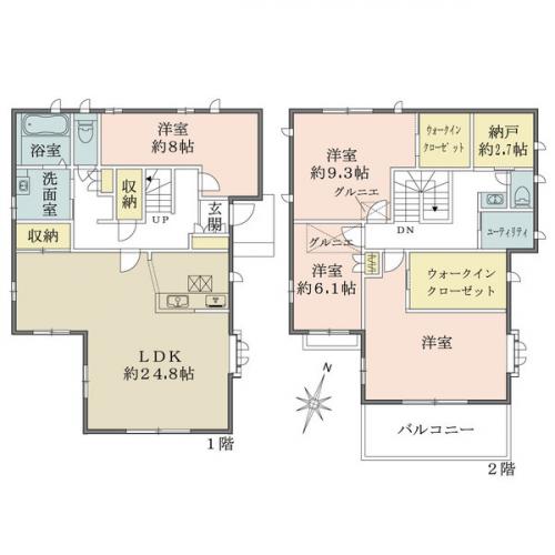 広々としたリビングは開放感があり、家族がゆったりとくつろげる空間になっています。