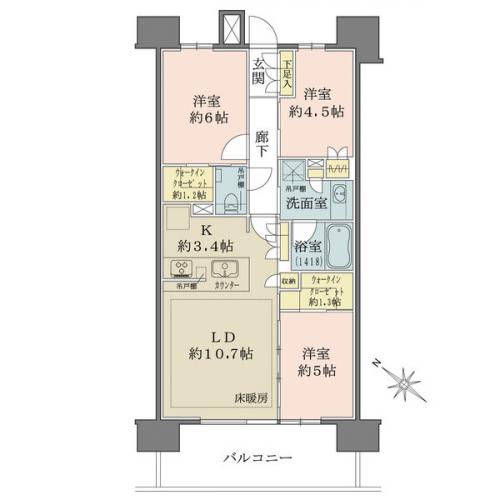 2WICで叶える、すっきり快適な3LDK
