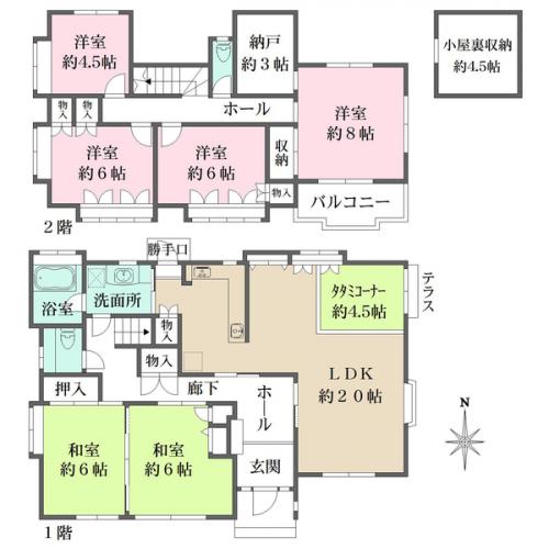１F：和室4.5帖(タタミコーナー)