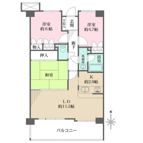 和室の間仕切りを開放することで、20帖超のLDKとして利用できます。