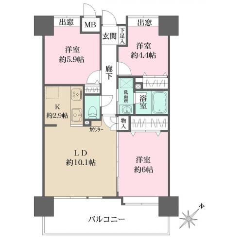 各居室に収納あり