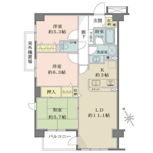 各居室の広さが現況と相違がある場合には現況を優先とします。