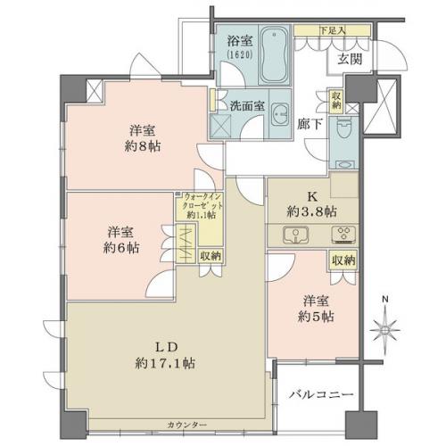 各住戸に窓のついた開放感のあるお部屋となっております。