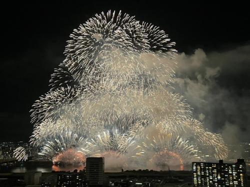 なにわ淀川花火大会の眺望