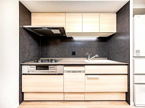 キッチン：食洗器・浄水器付きシステムキッチン／三ツ口ガスコンロ