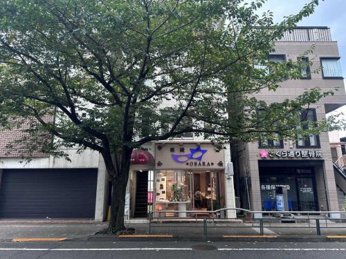 外観：写真中央の建物