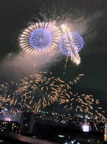 眺望：なにわ淀川花火大会（2025年10月18日）(撮影年月：2025年10月)