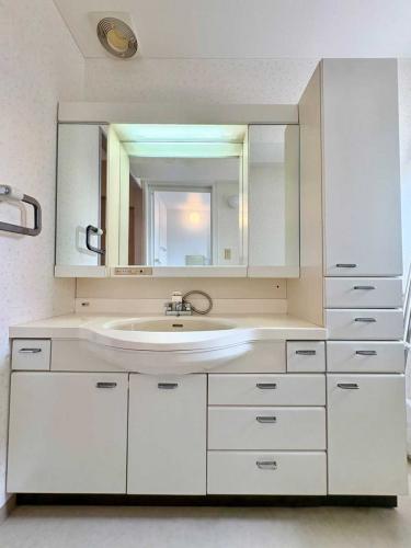 洗面所：収納の多い機能的な洗面台（撮影年月：2025年09月）